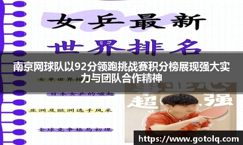 南京网球队以92分领跑挑战赛积分榜展现强大实力与团队合作精神